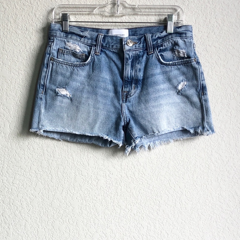 Current/Elliot 2 Year Destroy Cutoff Jean Shorts Denim 27 Distressed